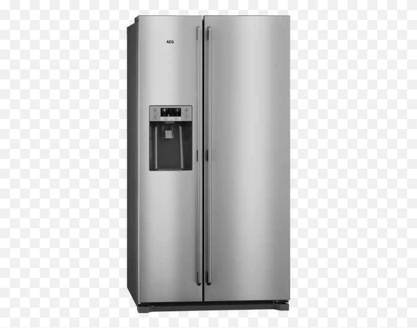 331x601 Picture Of Aeg Rmb76111nx American Style Fridge Freezer Aeg American Fridge Freezer, Appliance, Refrigerator HD PNG Download