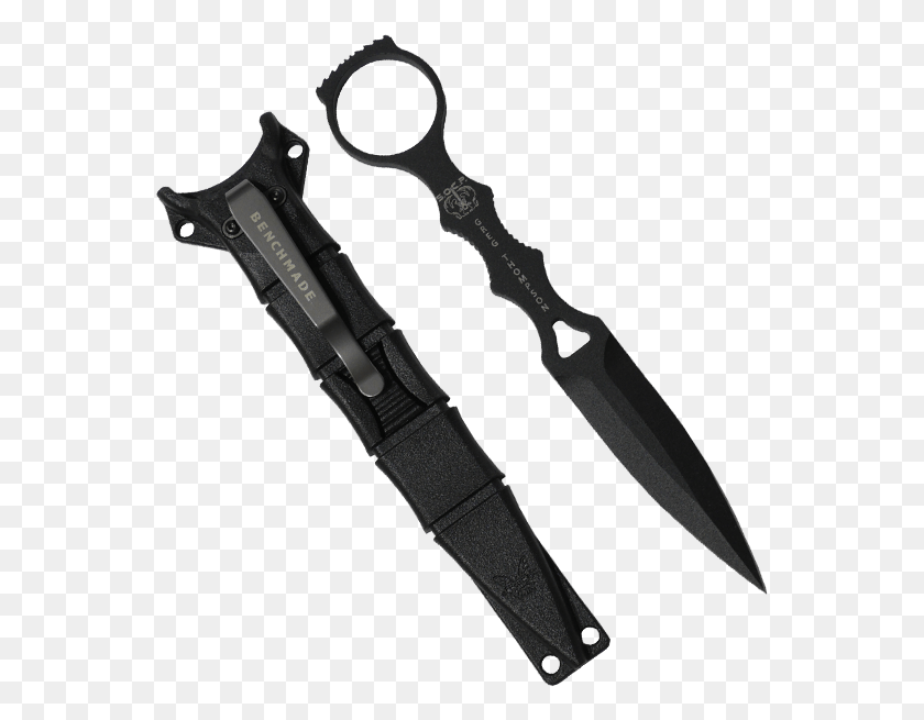557x595 Picture Of Benchmade 176 Socp Dagger Fb Black Sheath Hunting Knife, Weapon, Weaponry, Blade HD PNG Download