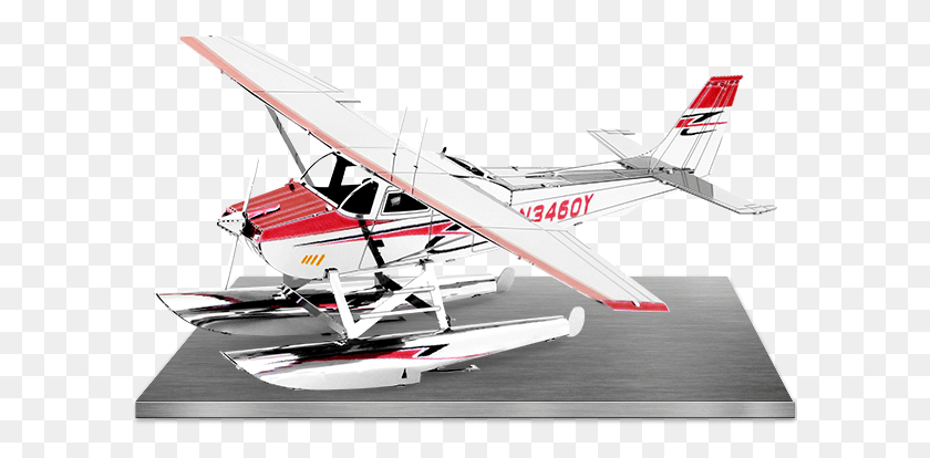 601x354 Picture Of Cessna 182 Floatplane Cessna 182 Floatplane Metal Earth, Airplane, Aircraft, Vehicle HD PNG Download