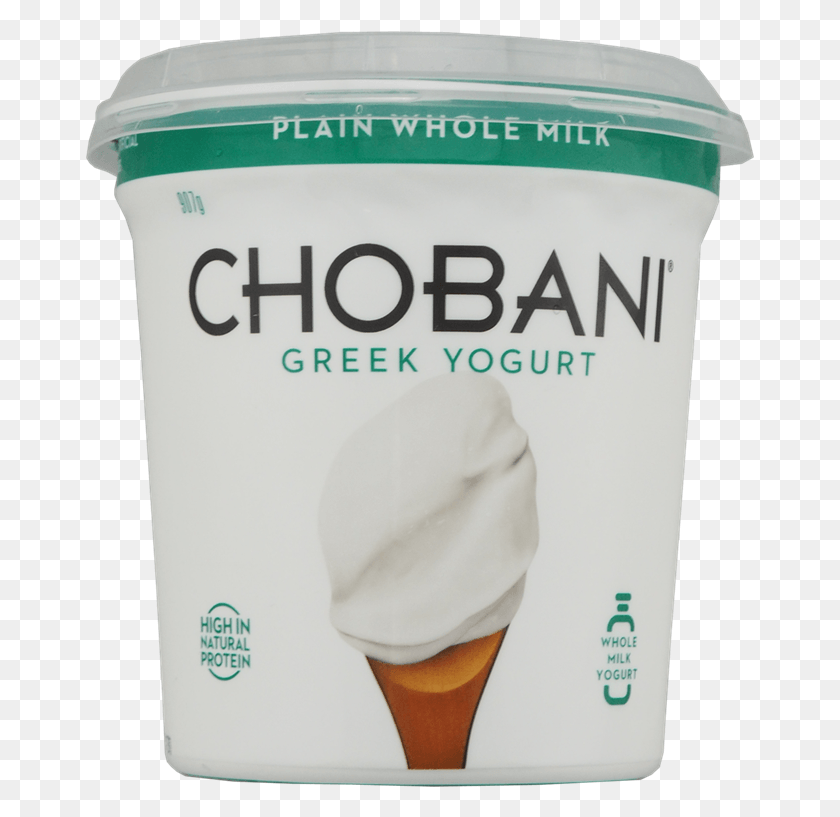 670x757 Picture Of Chobani Greek Yoghurt Plain Whole Milk 907g Chobani, Dessert, Food, Yogurt HD PNG Download