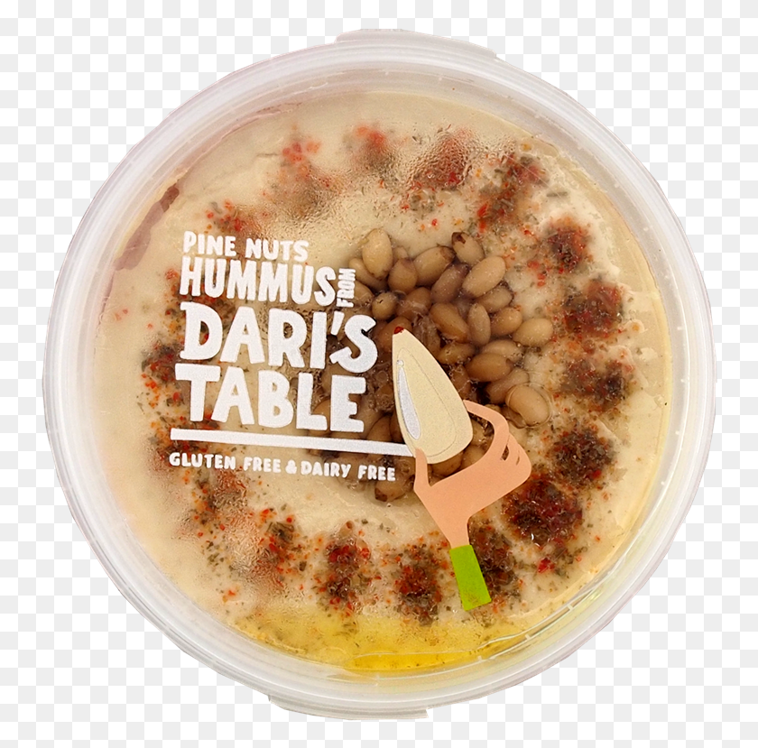 750x769 Picture Of Dari39s Table Pine Nuts Hummus Dessert, Plant, Food, Dish HD PNG Download