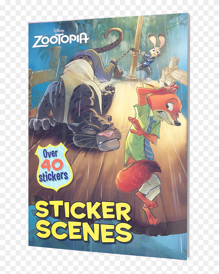 624x991 Picture Of Disney Sticker Scenes Zootopia, Poster, Advertisement HD PNG Download