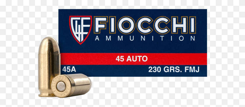 581x307 Picture Of Fiocchi 45acp 230gr Fmj Ammo Bullet, Text, Ammunition, Weapon HD PNG Download