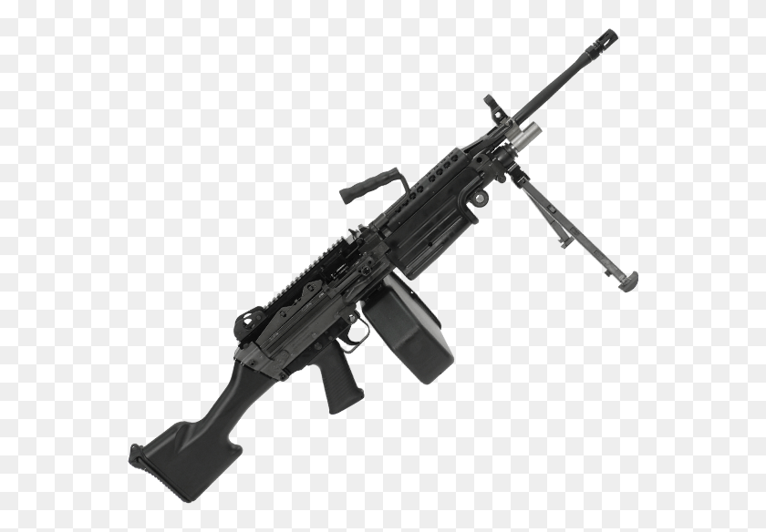 562x524 Png Пулемет Fn M249S Полуавтоматический Только W, Оружие, Вооружение, Винтовка Hd Png Скачать