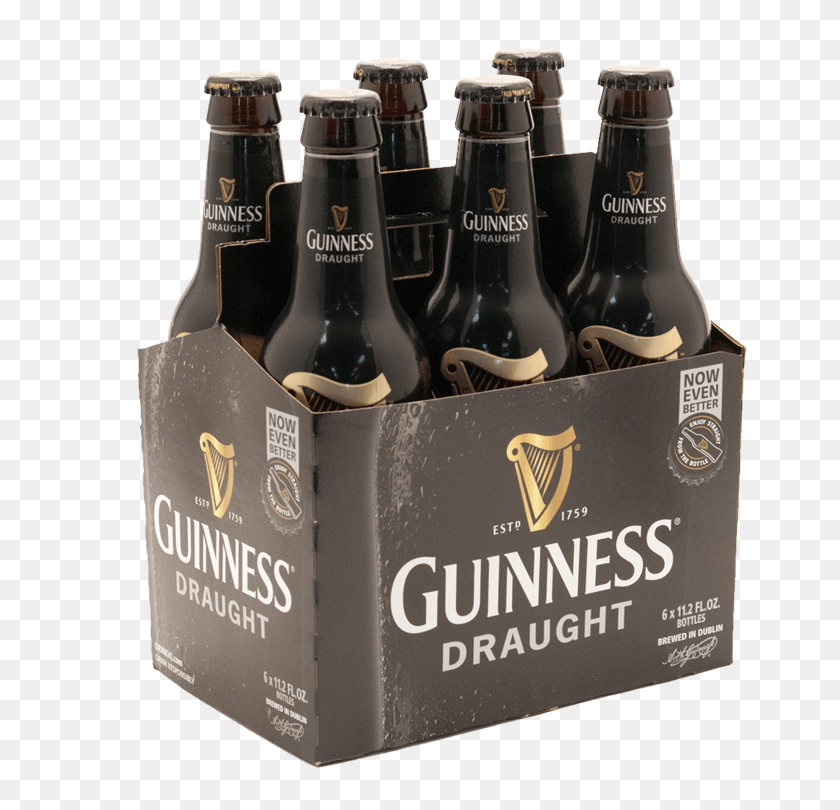 749x750 Картинка Guinness Draft 6 Упаковок Бутылок Guinness Draft 6 Упаковок Бутылок, Пиво, Алкоголь, Напитки Hd Png Скачать