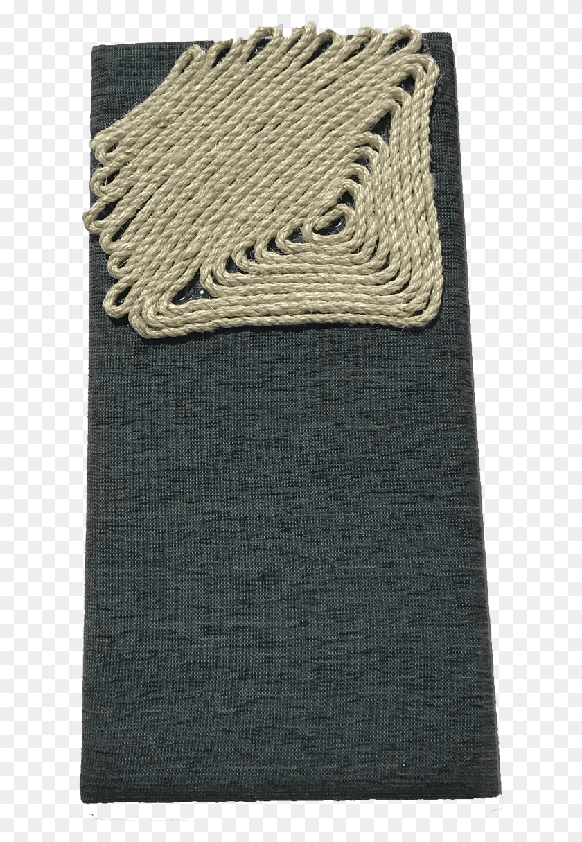 614x1155 Picture Of Hand Made Gray Cat Scratcher Wool, Rug, Mat, Applique HD PNG Download
