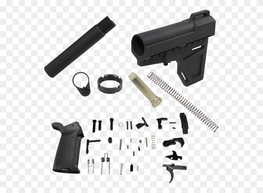 561x558 Picture Of Kak Industry Shockwave Blade Pistol Stabilizer Lower Parts Kit With Shockwave Blade, Handgun, Gun, Weapon HD PNG Download