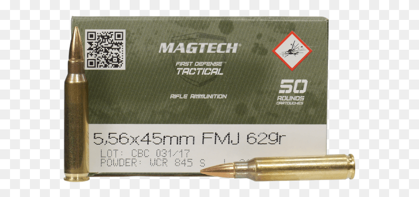 587x336 Descargar Png Picture Of Magtech 223 Munición, Texto, Arma, Armamento Hd Png