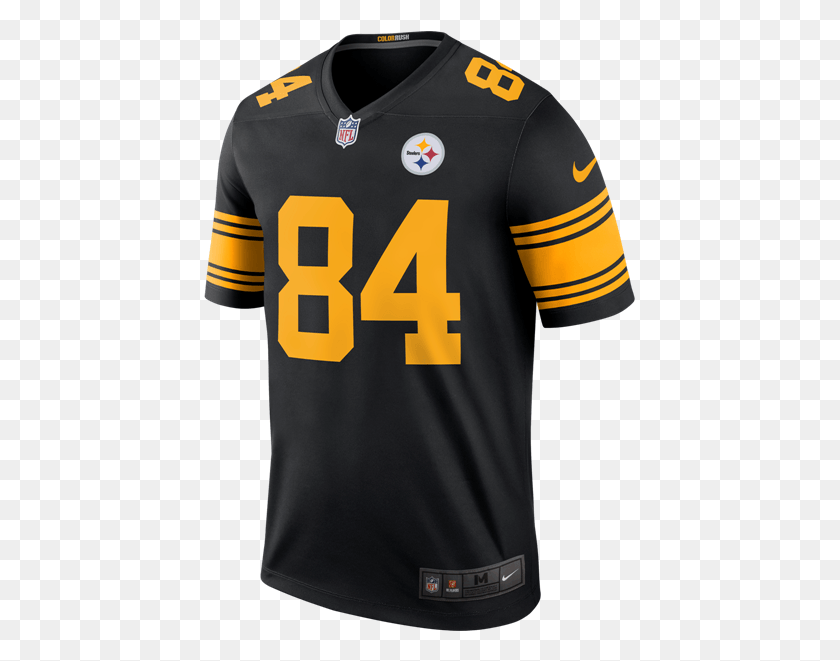 433x601 Picture Of Pittsburgh Steelers Nike Antonio Brown Color Rush Jersey, Clothing, Apparel, Shirt HD PNG Download