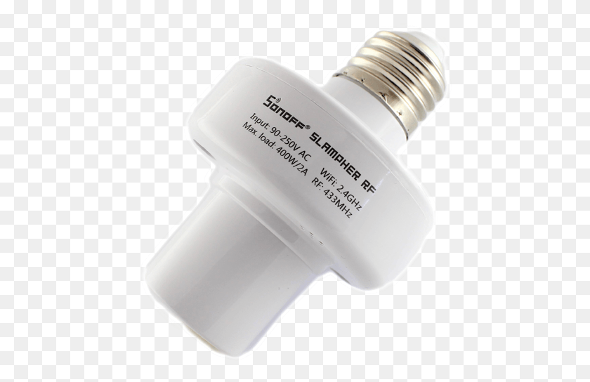 449x484 Изображение Sonoff Slampher Wifi Smart Light Bulb Holder Люминесцентная Лампа, Свет, Смеситель, Прибор Hd Png Скачать