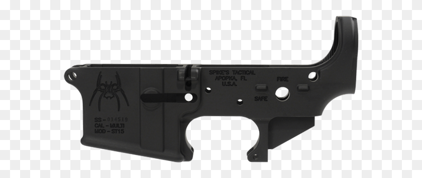 588x296 Picture Of Spikes Tactical Stripped Ar15 Lower Receiver Flat Dark Earth Ar15 Lower, Gun, Weapon, Weaponry HD PNG Download