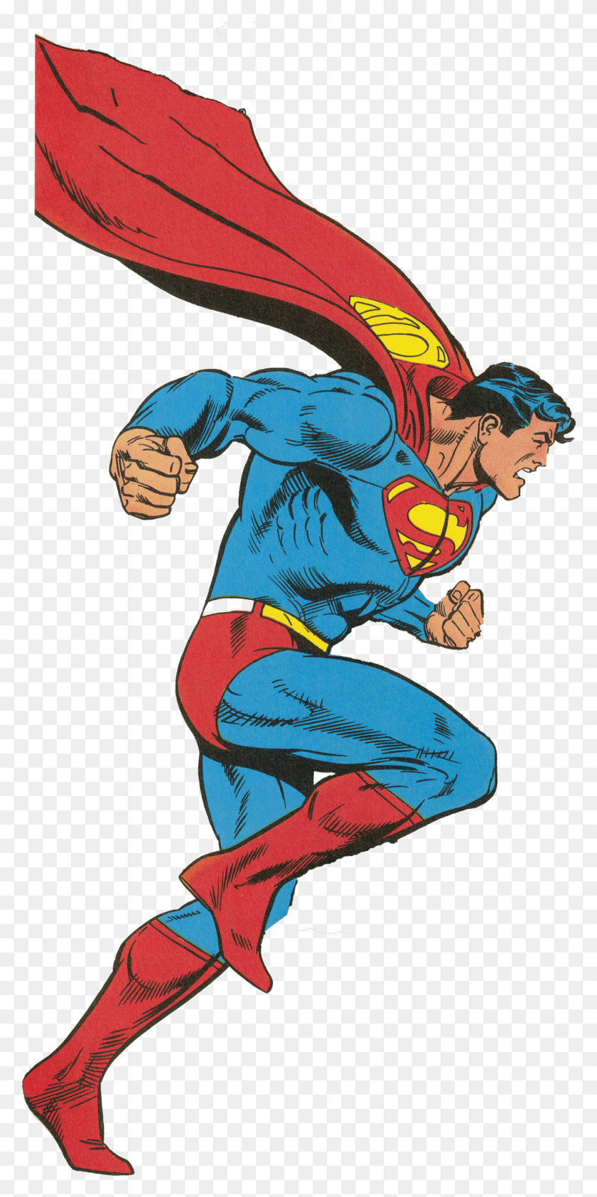 1000x2083 Рисунок Супермена Супермен Против Чудо-Женщины Коллекционное Издание Комиксов, Человек, Человек, Рука Png Скачать