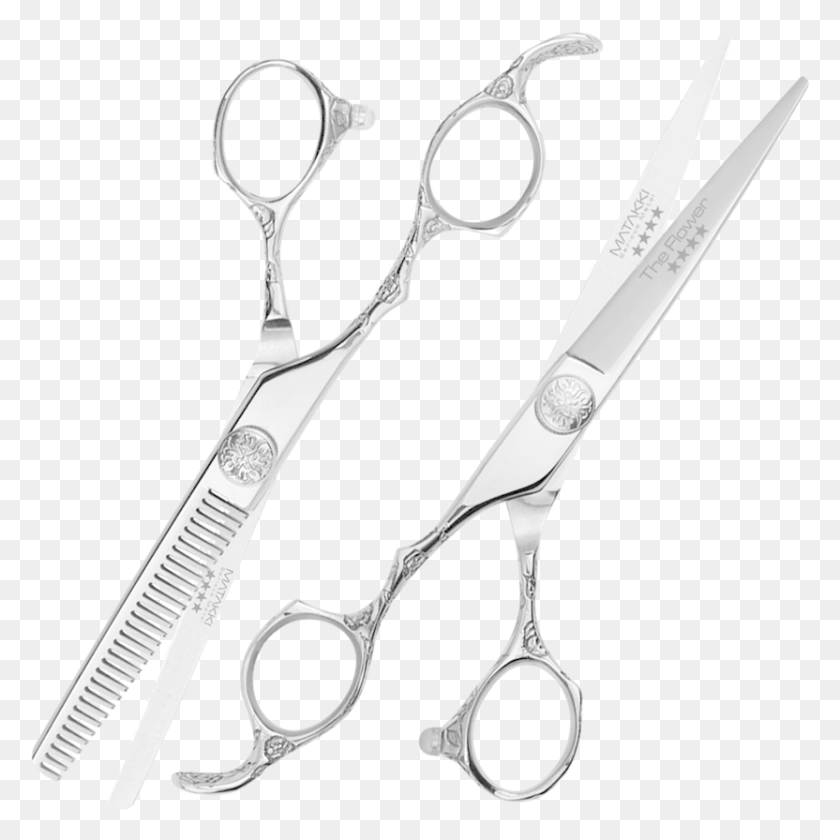 832x832 Picture Of The Flower Lefty Scissor Set Scissors, Blade, Weapon, Weaponry HD PNG Download