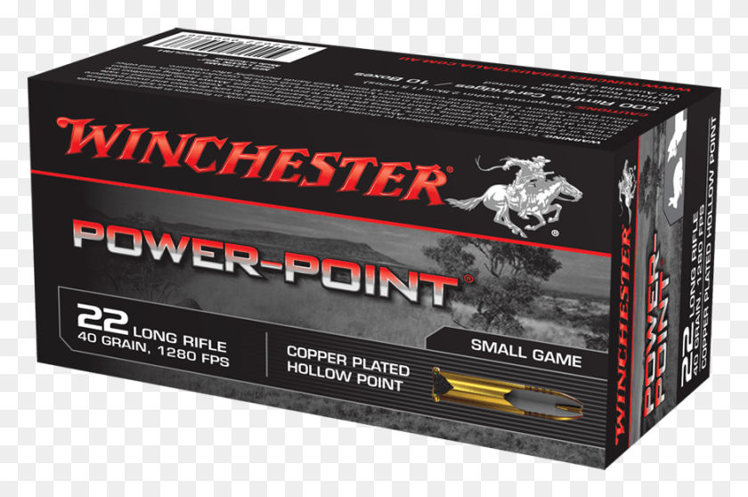 871x557 Picture Of Winchester Power Point 22long Rifle 40gr Winchester 22 Mag 40 Gr, Text, Paper, Advertisement HD PNG Download