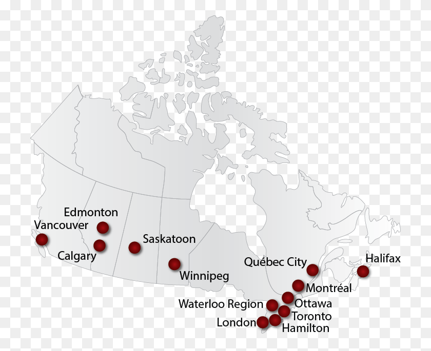 723x625 Mapa De La Población De Las Principales Ciudades De Canadá Png / Mapa Hd Png