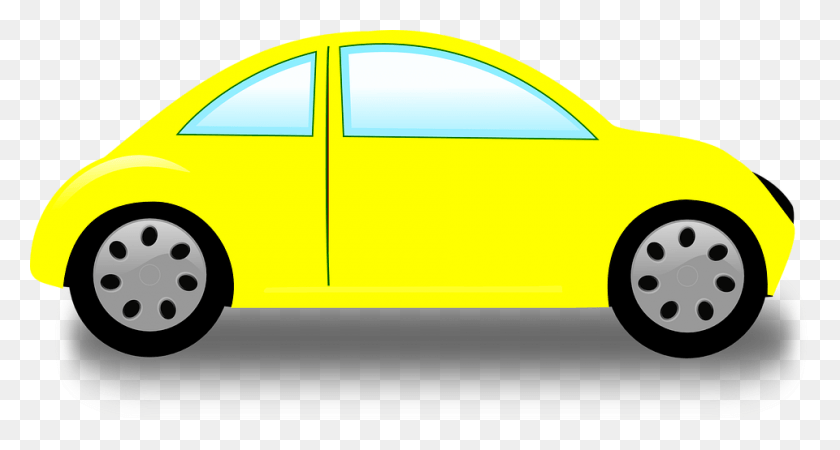 960x481 Picture Royalty Free Car Images Shop Of Library Similar Yellow Car Clipart, Tire, Wheel, Machine HD PNG Download