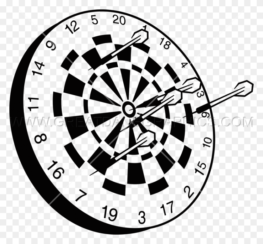 825x761 Picture Royalty Free Library Dart Board Black And White Darts, Game, Clock Tower, Tower HD PNG Download