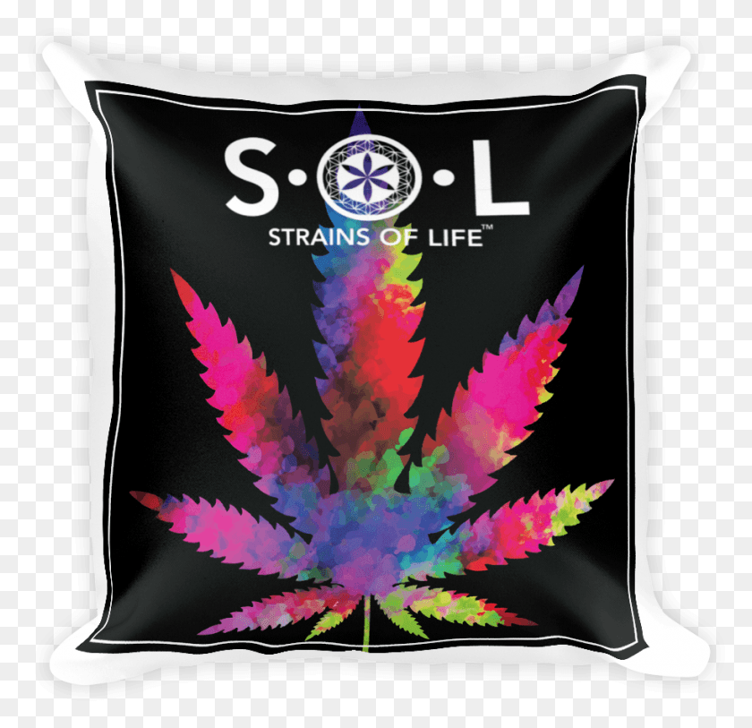 913x882 Picture Royalty Free S O L Colors Of Cannabis Square Illustration, Pillow, Cushion, Plant HD PNG Download