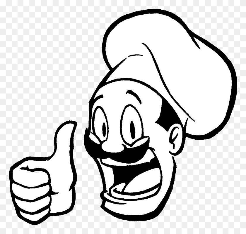 1162x1105 Picture Royalty Free Stock Chef Hat Clipart Black And Happy Chef Clip Art, Finger, Thumbs Up HD PNG Download