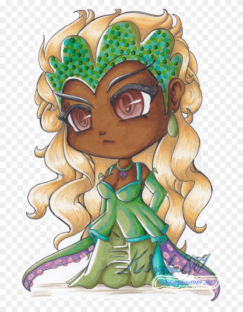 713x1019 Picture Royalty Free Stock Chibi Ursula A Ver By Ksapphire, Graphics HD PNG Download