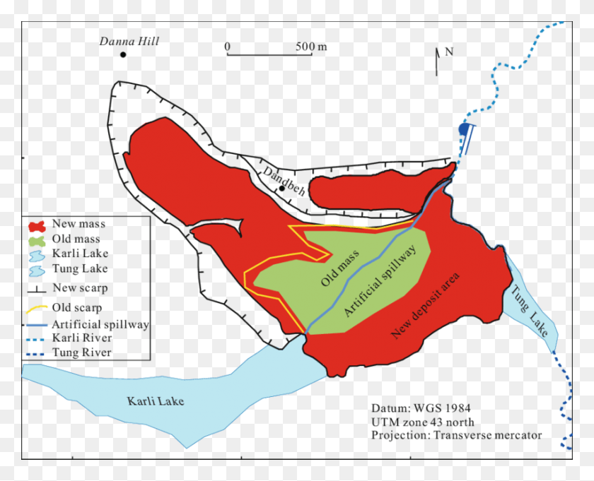 850x677 Picture Showing Hattian Bala Rock Avalanche From Map, Plot, Diagram, Atlas Descargar Hd Png