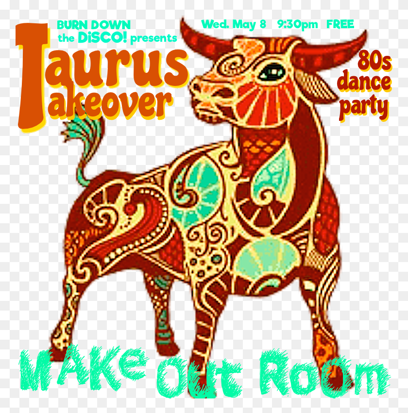 777x791 Picture Taurus Colorful, Mammal, Animal, Text HD PNG Download