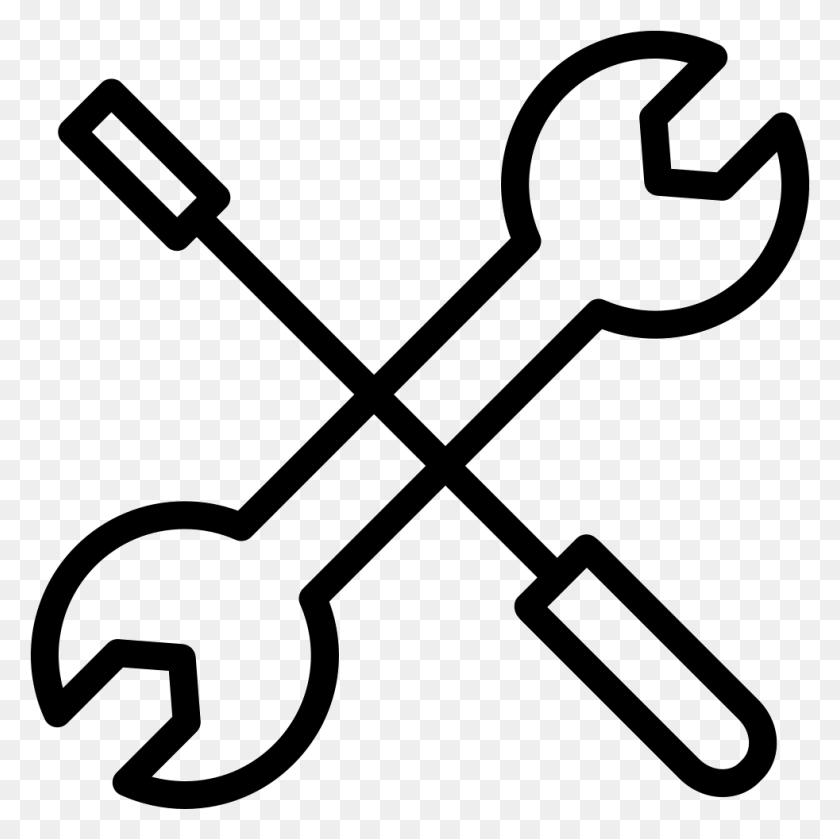 982x981 Picture Transparent Crossed And Svg Icon Icon White Tools Transparent Background, Key, Shovel, Tool HD PNG Download
