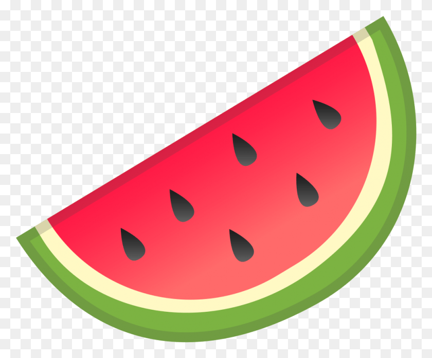 974x796 Picture Transparent File Noto Emoji Oreo F Watermelon Emoji, Plant, Fruit, Food HD PNG Download