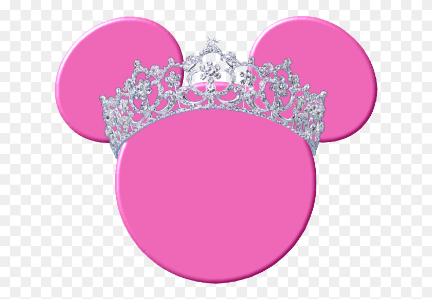 629x523 Picture Transparent Library Mouse Silhouette Heads Mickey Mouse Head Pink, Accessories, Accessory, Jewelry HD PNG Download