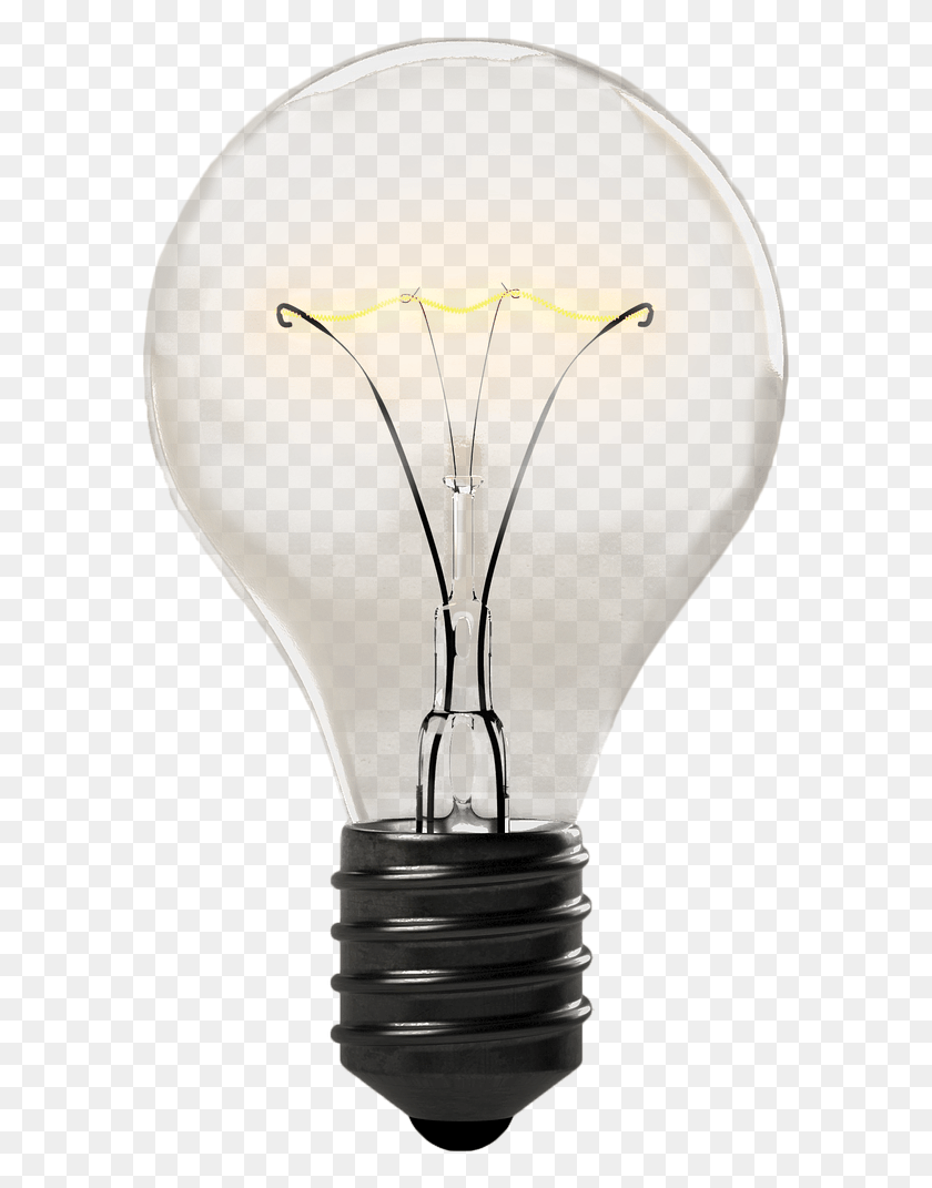 586x1011 Picture Transparent Light Bulb Isolated Electricity Real Light Bulb No Background, Lamp, Light, Lightbulb HD PNG Download