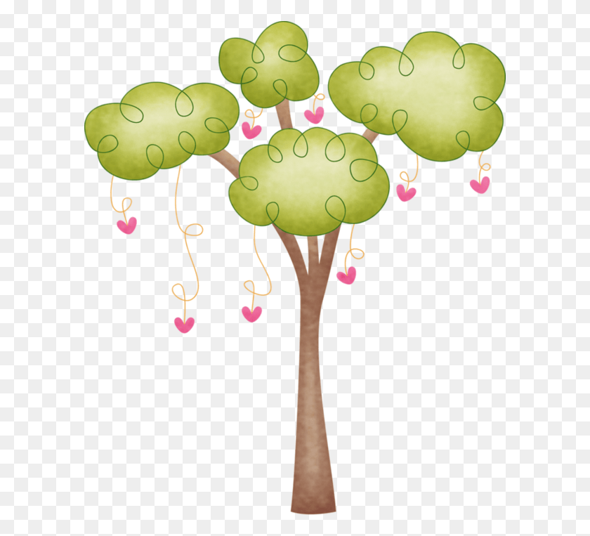 600x703 Picture Tree Heart Tree Tree Of Life Clip Art Leaves Tubes Street Art, Cutlery, Spoon, Graphics HD PNG Download