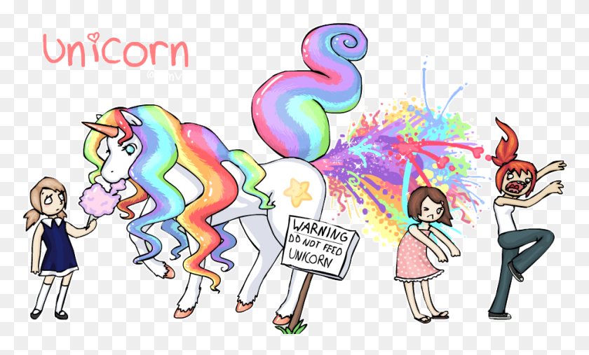 942x540 Picture Unicorn Warning, Graphics, Person HD PNG Download
