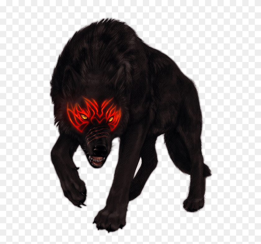 530x727 Pictures Of Black Wolf Free Clipart Black Wolf Transparent, Elephant, Wildlife, Mammal HD PNG Download
