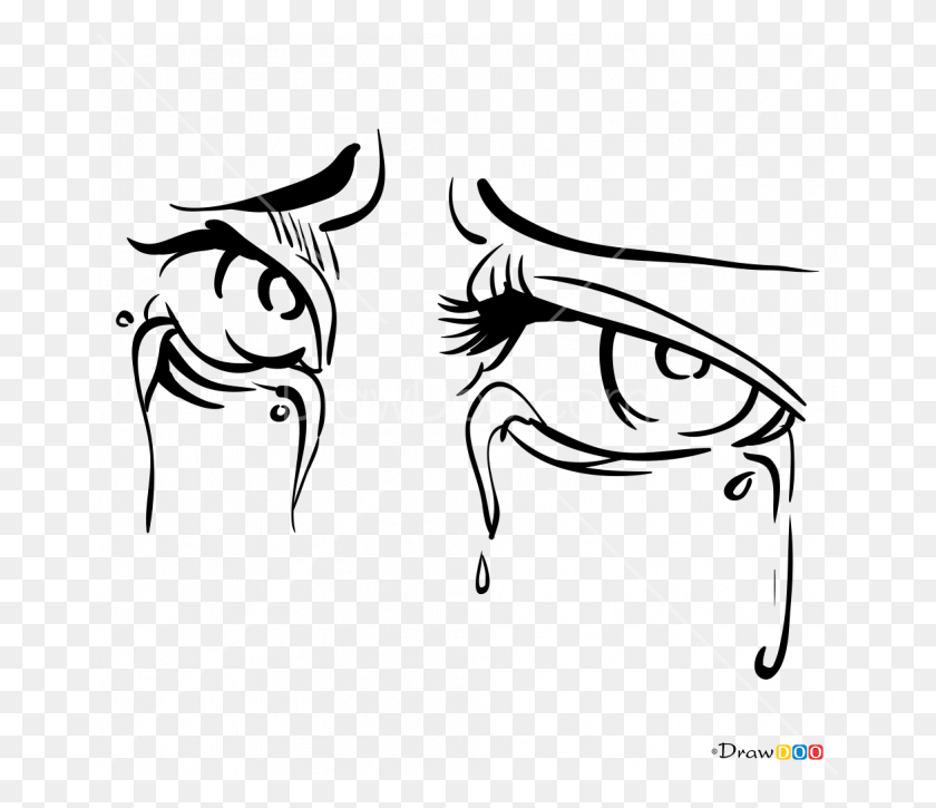 665x665 Pictures Of Drawing Daily Crying Eyes Drawing Cartoon, Text, Bow, Handwriting HD PNG Download