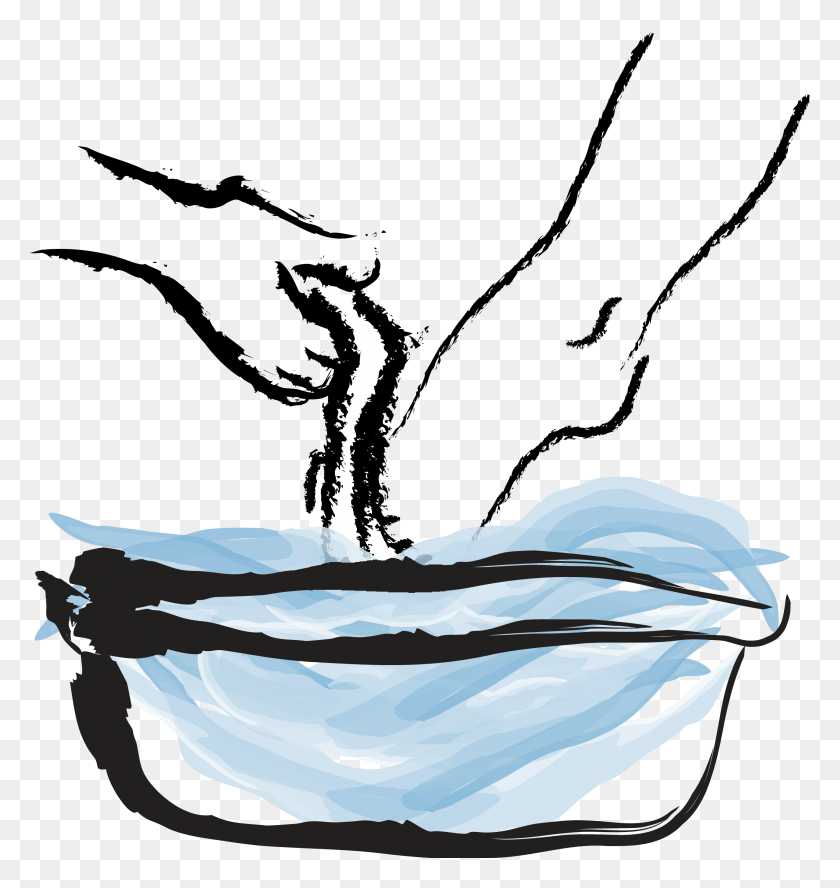 2550x2708 Pictures Of Feet Jesus Washing Disciples Feet Clipart, Water, Person, Human HD PNG Download