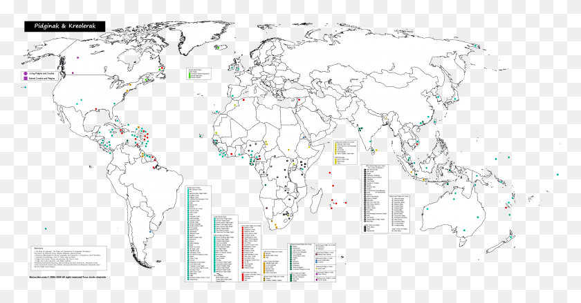 4499x2191 Pidgins Y Las Lenguas Criollas Existen En Muchas Áreas Del Mapa Del Mundo Vector, Diagrama, Mapa, Diagrama Hd Png