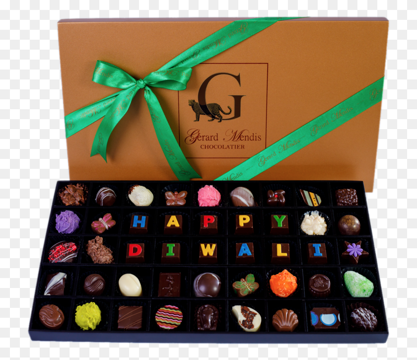 733x665 Descargar Png Caja De Madera Clásica Happy Diwali Chocolate, Postre, Comida, Dulces Hd Png