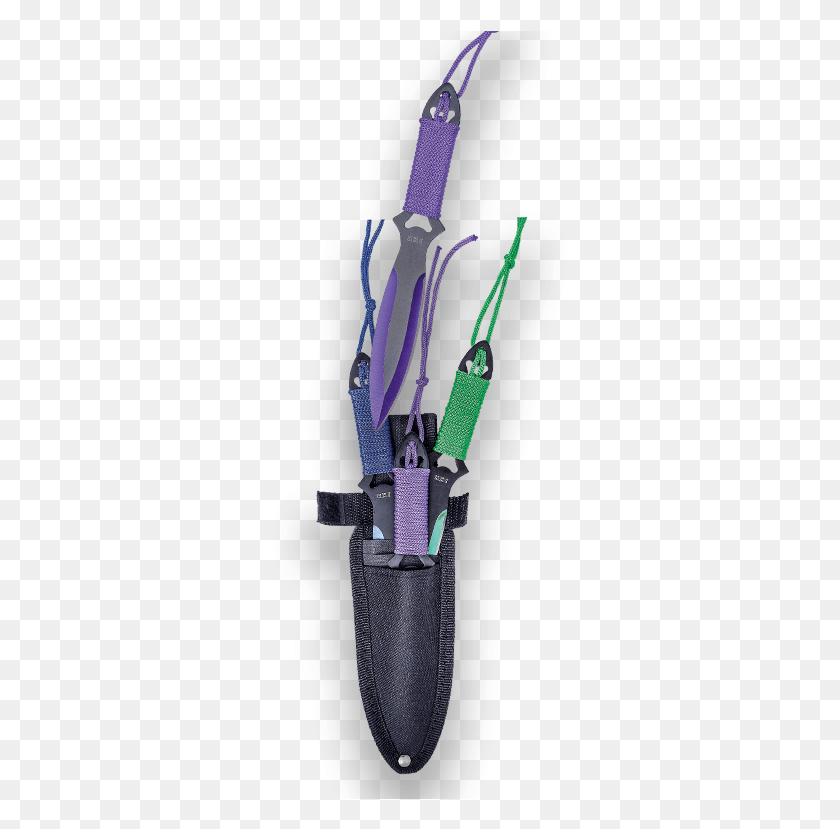 294x769 Piece Set 19 Cm Total Length Stainless Steel Throwing Knife, Strap, Belt, Accessories HD PNG Download