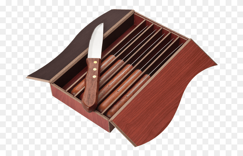 666x480 Piece Wood Handled Steak Knife Set Steak Knife, Blade, Weapon, Weaponry HD PNG Download
