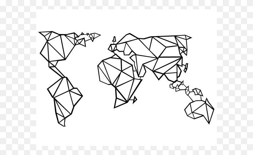 601x456 Pieces Metal World Map White World Map, Diagram HD PNG Download