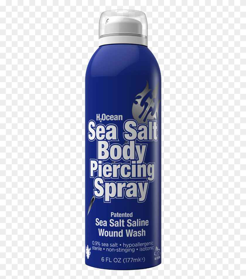 262x891 Piercing Aftercare Spray Saline Spray For Piercings, Tin, Aluminium, Text HD PNG Download