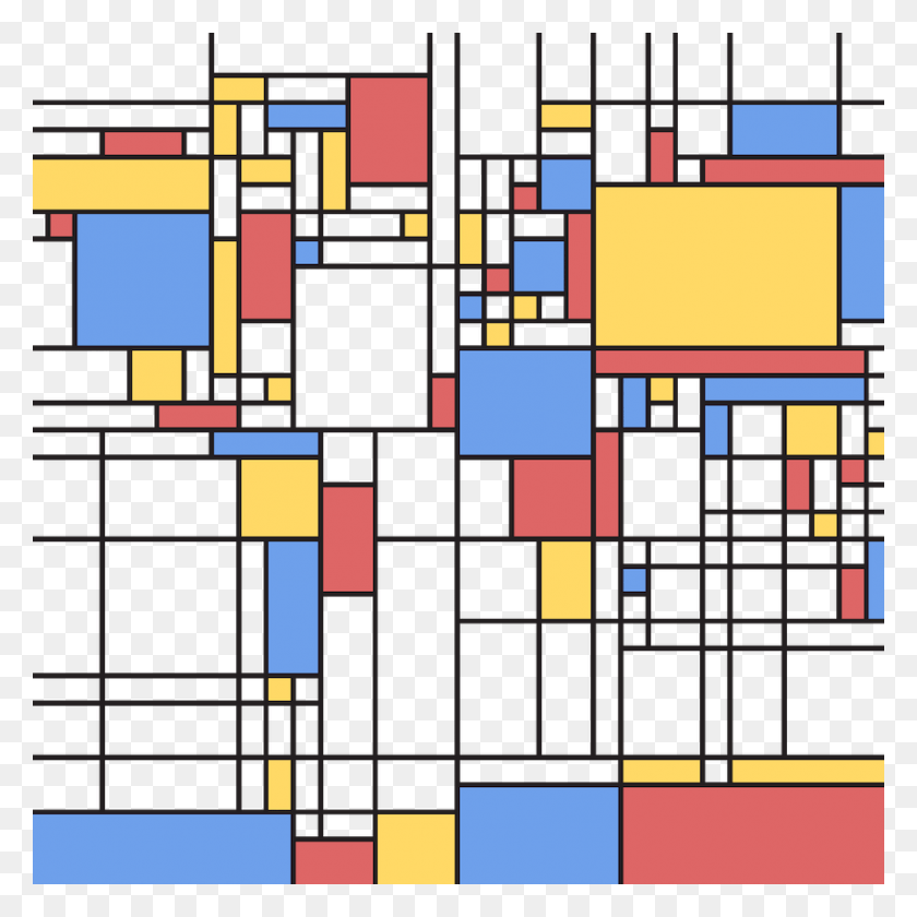850x850 Piet Mondrian, Graphics, Scoreboard HD PNG Download