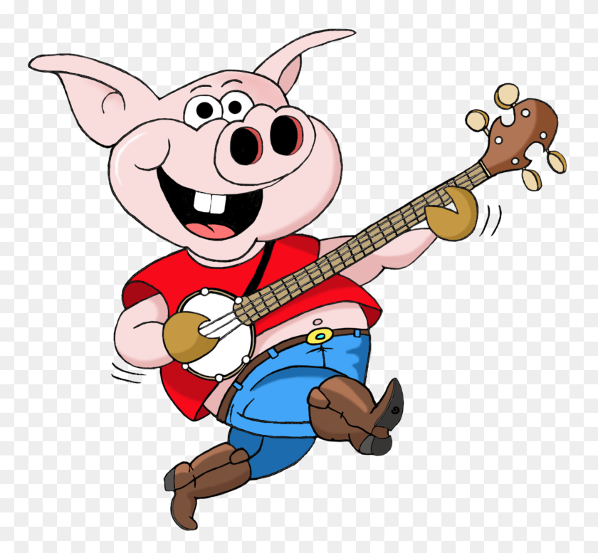 766x717 Pig Cartoon Rs Cartoon, Guitar, Leisure Activities, Musical Instrument HD PNG Download