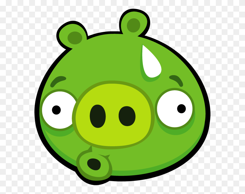 604x606 Pig Clipart Angry Bird Angry Bird Pig, Green HD PNG Download