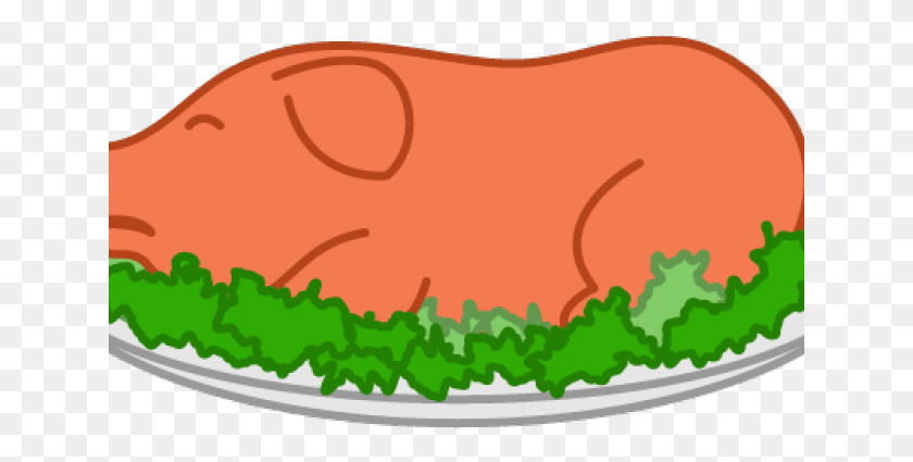 641x365 Pig Clipart Meal Cooked Pig Clip Art, Dish, Food, Platter HD PNG Download