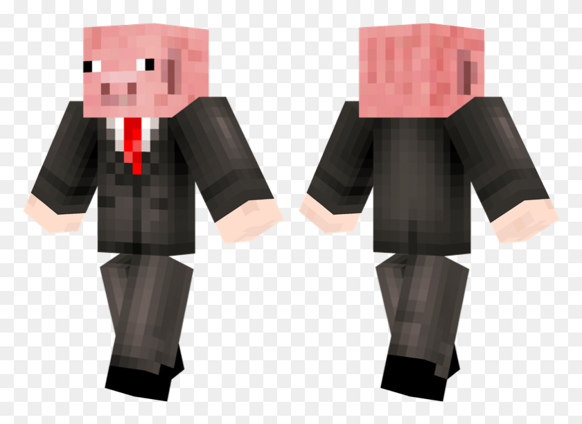 782x554 Pig Suit Minecraft Mooshroom In Suit Skin, Clothing, Apparel, Costume HD PNG Download