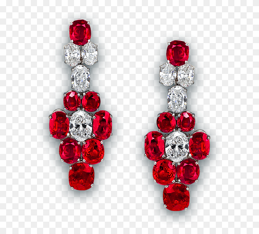 607x700 Pigeon Blood Ruby And Diamond Earrings Burmese Ruby Pigeon Blood Ruby Earrings, Accessories, Accessory, Jewelry HD PNG Download