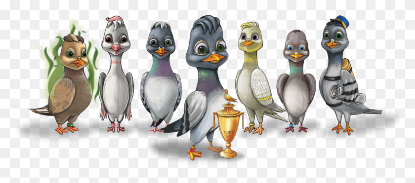 1168x466 Pigeon Racing Is A Two Hundred Year Old Sport Starring Cartoon, Bird, Animal HD PNG Download