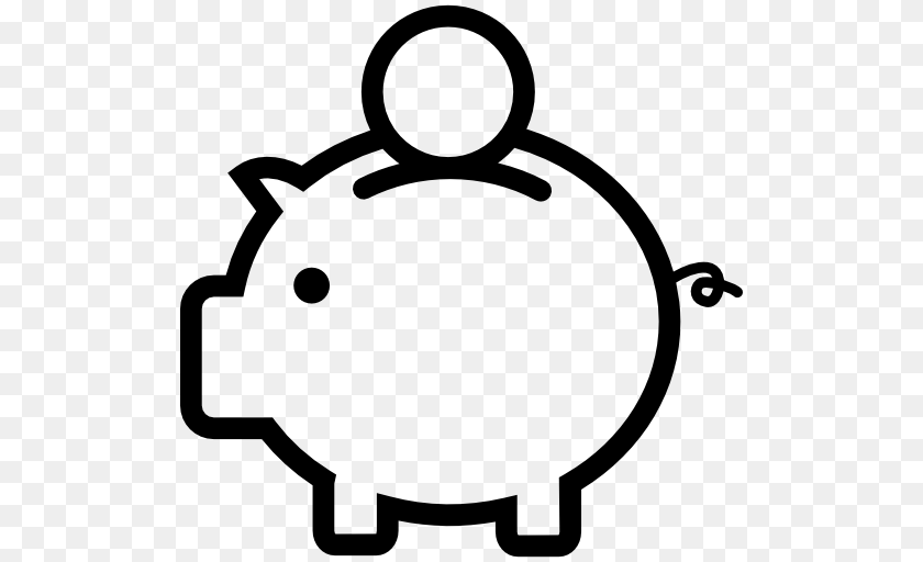 Piggy Bank, Stencil, Ammunition, Grenade, Weapon Clipart PNG