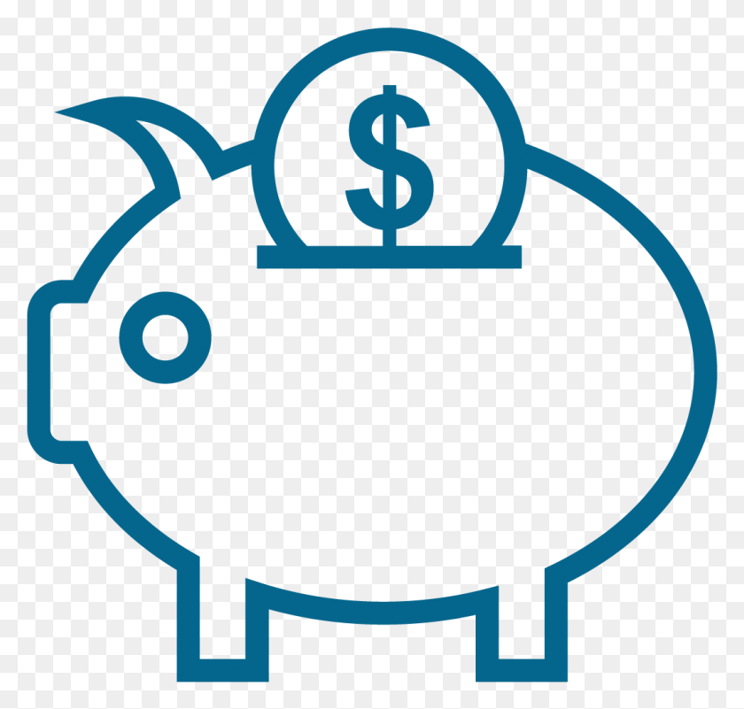 1060x1008 Piggy Bank Blue Icon Bank, Logo, Symbol, Trademark HD PNG Download